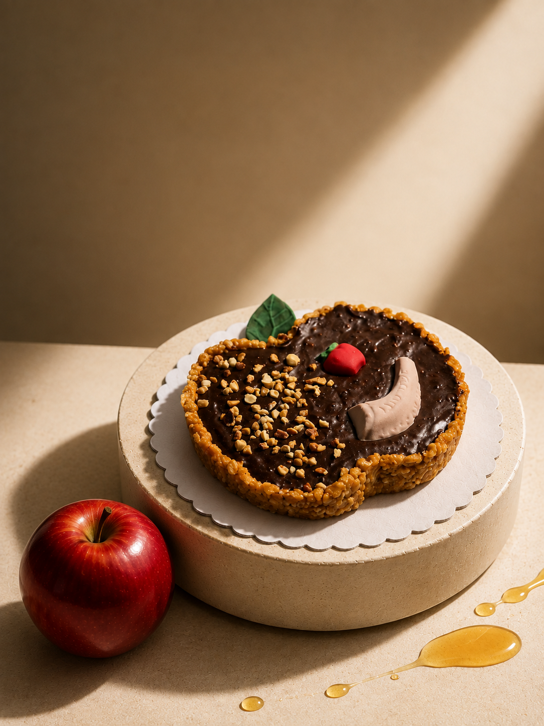 Chocolate Ganache Apple Tart