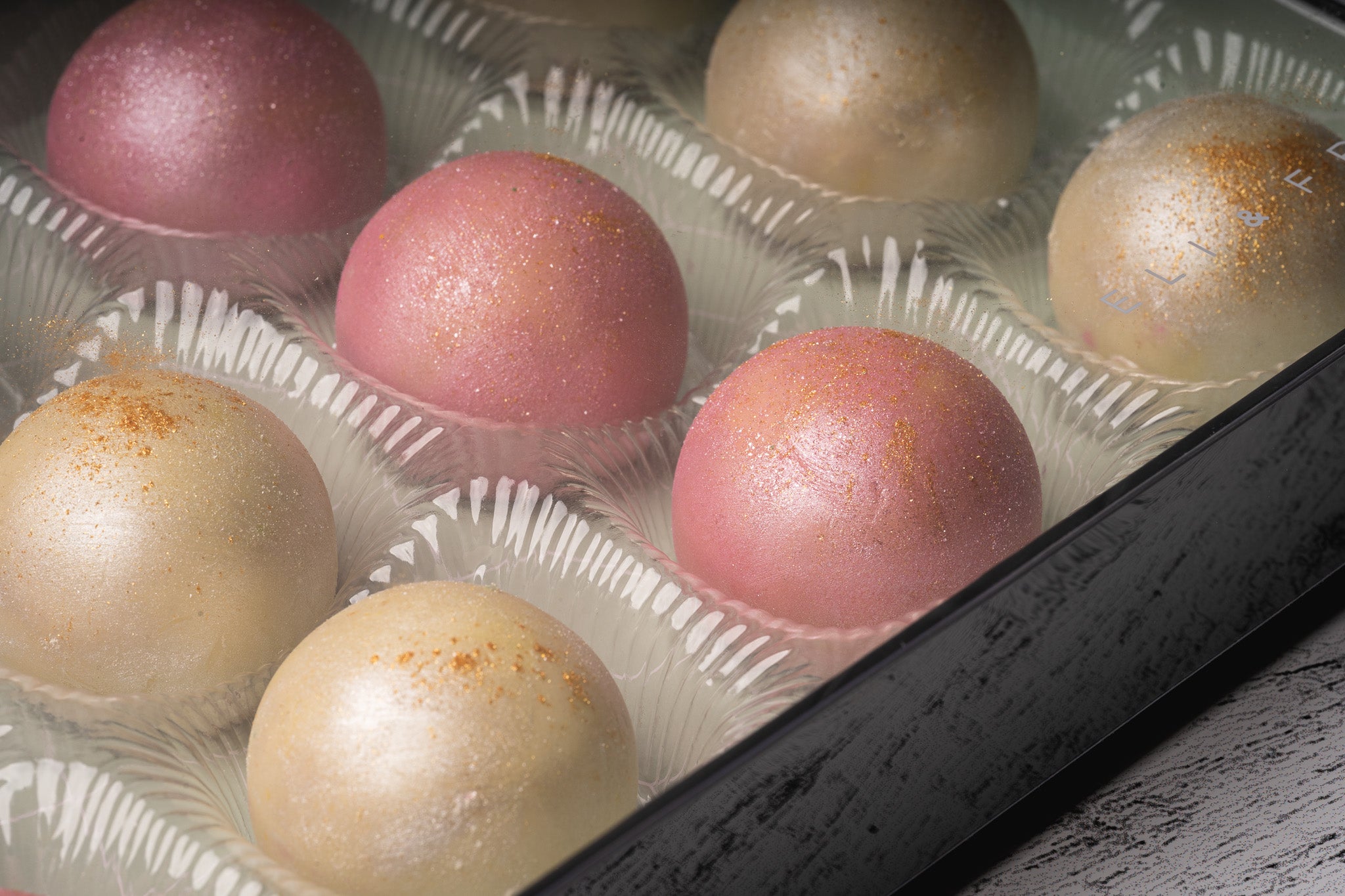 Chocolate Cheese Iridescent Truffles
