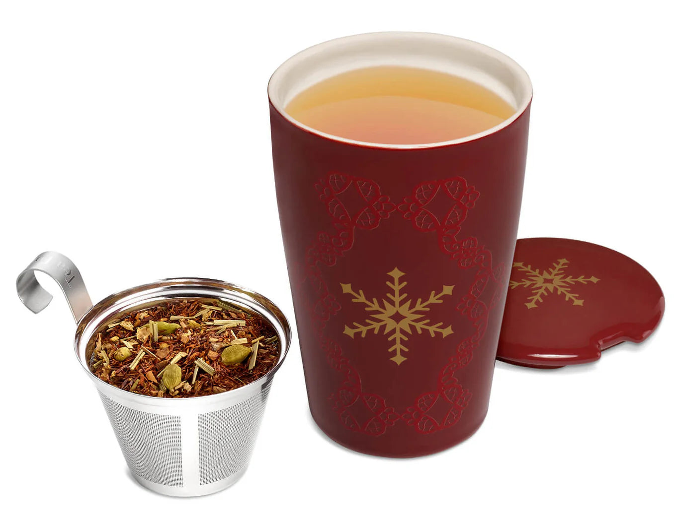 Tea Forte Ruby with Kati Cup & Holiday Chocolate Truffles 12 pc