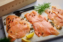 Three pack European style smoked lox in signature wood gift box