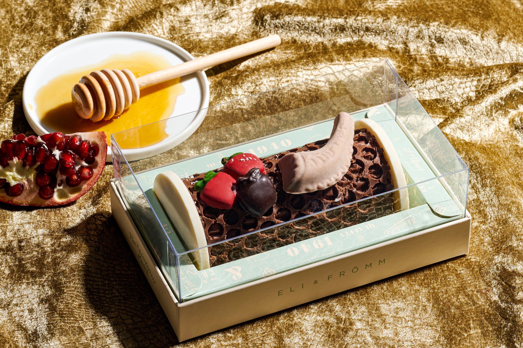 Rosh Hashana Chocolate Praline Log