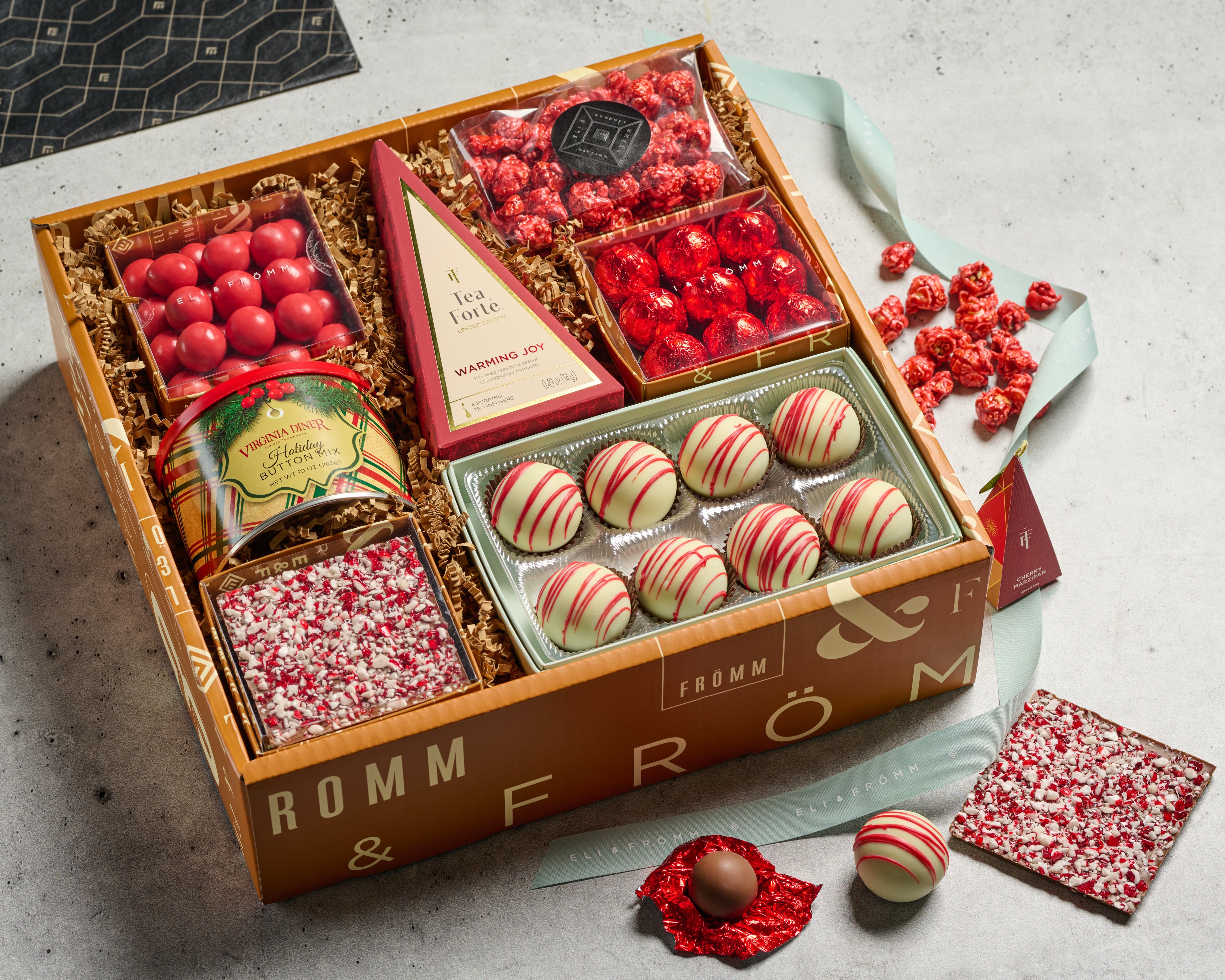 Red Ribbon Holiday Treat Gift Box