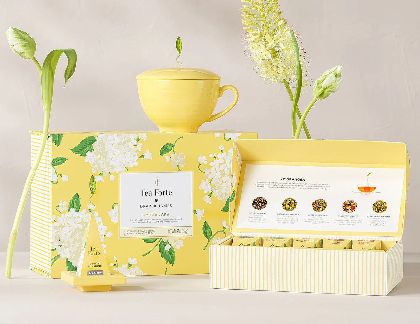Tea Forte Hydrangea by Draper James Luxury Gift Set