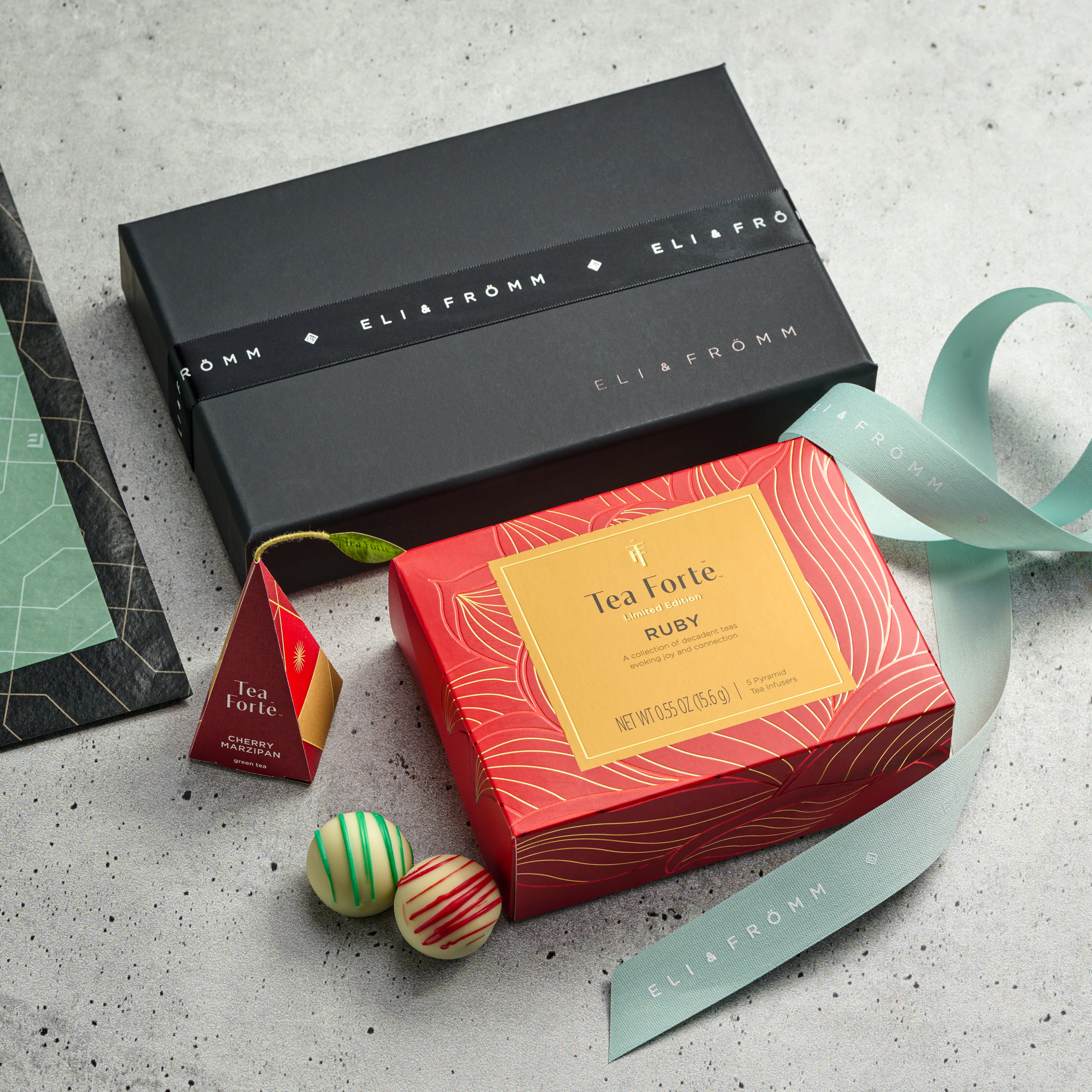 Tea Forte Ruby & Holiday Chocolate Truffles  12 pc