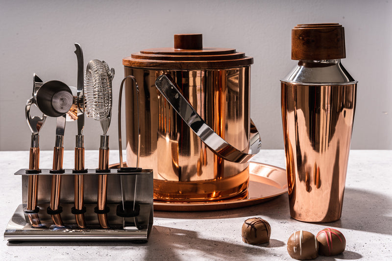 Copper &  Wood Bar Gift Set